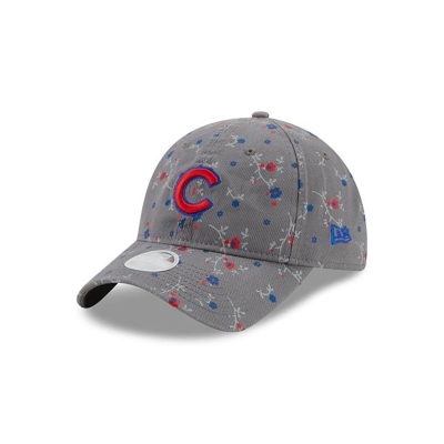 Grey Chicago Cubs Hat - New Era MLB Blossom 9TWENTY Adjustable Caps USA8349607